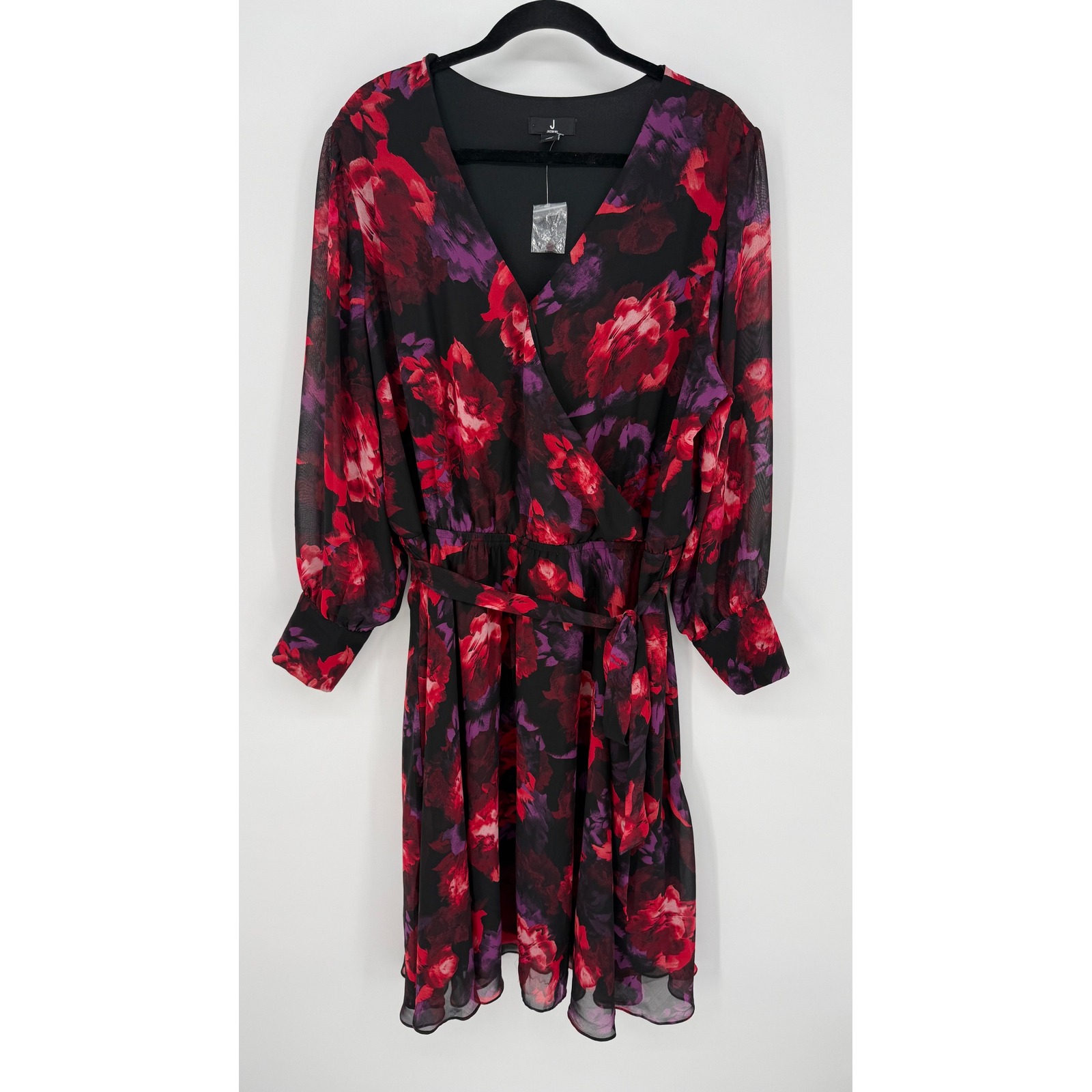J Jason Wu Chiffon Fit & Flare Midi Floral Dress 1x